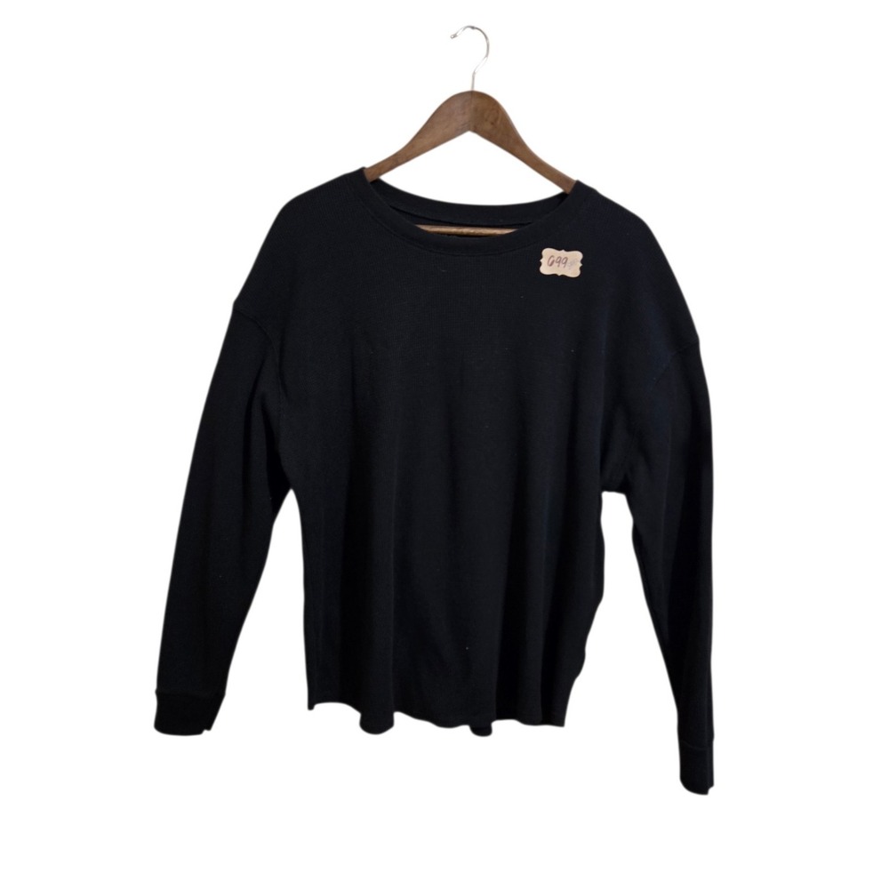 Time And Tru Waffle Thermal Top Womens‎ XXL Black Layering Casual Tee Stretch